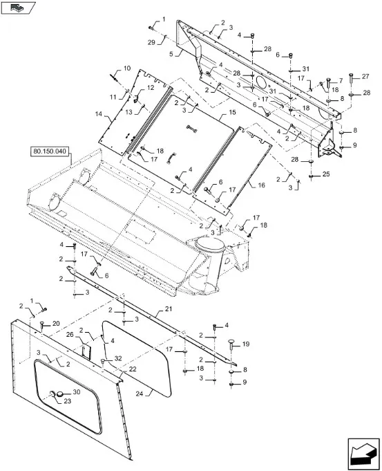 87380536 - Передний смотровой щиток